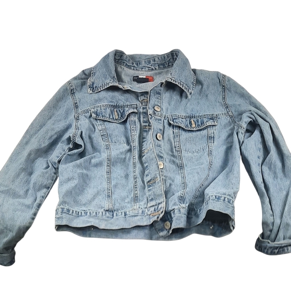 French Cuff  FC Jeanswear Denim Jacket for Women Size L Large